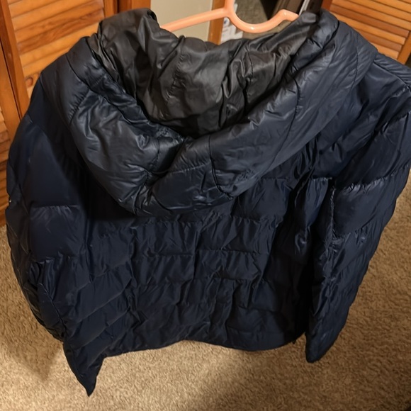 Nautica Blue Puffer Jacket Quilted Design High Collar - Picture 4 of 10